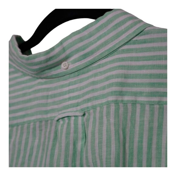 VTG Ralph Lauren Linen Green Button Down Shirt Sz XL - Picture 7 of 8